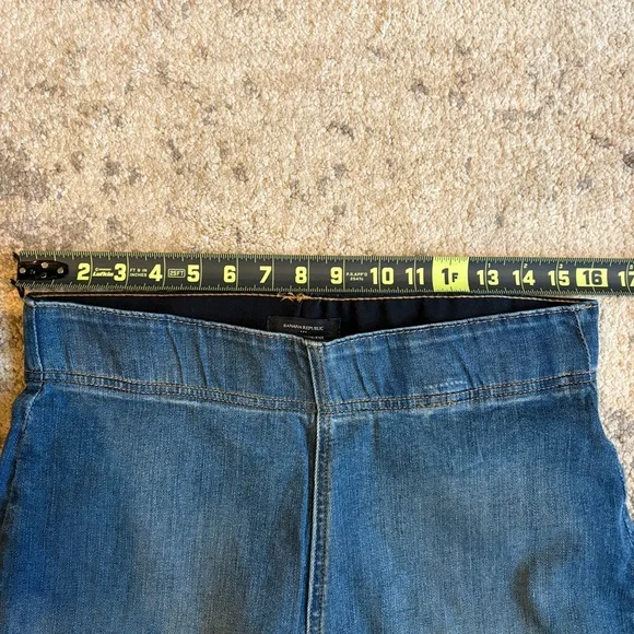 Super Baggy Banana Republic High Rise Wide Leg Pull On Denim Jean Trousers - Picture 7 of 10